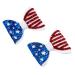 Claire's Glittery USA Flag Design Bow Hair Clips - 2 Pack | Blue