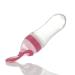 Squeeze Bottle Spoon Baby Feeding Set - 90ml Pink | Silicone Dispensing Feeder for Infant, Newborn & Toddler - Buy Online on GoSupps.com