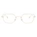 Duogege Fashionable Reading Glasses with Metal Frame for Women and Men Gold 1.5 Diopters