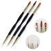 FULINJOY 3 Pcs Dual End Nail Drawing Pen Set - Nail Art Brush for Acrylic, Round & Flat Painting, Liner Tools - Buy Online on GoSupps.com