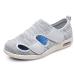 EDCYF Women Diabetic Shoes with Closure Memory Foam Arch Support Non-Slip Wide Width Comfortable Shoes for Elderly Swollen Feet Indoor Outdoor 7 Wide Light-gray