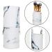Wankd Makeup Brush Storage - Luxurious PU Leather Brush Holder & Marble Optics Container (17.5x6.5 cm) - Ideal for Cosmetics Organization - Buy Online on GoSupps.com