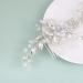 Silver Vintage Hair Comb for Brides | Handmade Flower Rhinestone Clip Barrette | Light Blue Opal Crystal Wedding Hair Accessories - Buy Online on GoSupps.com