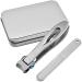 2x Nail Clipper Set Thick Toenail & Fingernail Cutter with Wide Jaw Opening Stainless Steel Silver & Black - Buy Online on GoSupps.com