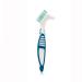 Green Double Bristle Head Denture Brush Portable Cleaning Brush False Teeth Brushes 1 Piece Green
