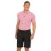 IBKUL Men's Athleisure Wear Sun Protective UPF 50+ Icefil Cooling Tech Sailfish Print Short Sleeve Polo  94126 (Modern Fit) Color: White/Red - Print: Sailfish XX-Large