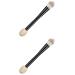 FRCOLOR 2pcs Double-ended Makeup Brush Fluffy Makeup Double Ended Makeup Brush Sponge Foundation Brush Beauty Concealer Brush Sponge Plastic Makeup Blending Brush Non Latex 19X2.5CMx2pcs As Shownx2pcs