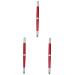 Didiseaon 3pcs Makeup Professional Embroidered Manual Aluminium Make Pen Alloy Eyebrow Supply Permanent 14.2x0.9cmx3pcs Redx3pcs