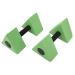 2PCS Water Dumbbells for Water Aerobics Triangle Shape EVA Foam Lightweight Aquatic Exercise Dumbbells Aquat Fitness Barbells Swimming Fitness Equipment Water Weight Water Aerobics Pool Barbells Green