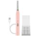 Spa Sciences - SIMA Dermaplaning Tool - Patented Painless 2 in 1 Facial Exfoliation & Peach Fuzz-Hair Removal System w/ 7 Weeks Treatment Included - Anti-Aging  3 Speeds - Rechargeable Pink