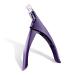 Professional Nail Art Clipper Special Type U Word False Tips Edge Cutters Manicure Colorful Stainless Steel Nail Art Tools Trimmer (Color : Purple)