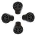 SilteD SilteD Cane Crutch Feet Tips PCP Replacement Reinforced Rubber Essential Medical Supply 3/4" Black (Pack of 4)