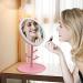 Obahdirry Portable LED Lighted Ladies Makeup Lamp with Storage Desktop Shape Cosmetic Mirrors(Pink) - Buy Online on GoSupps.com