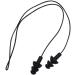 Silicone Corded Earplugs - 5 Pairs, Comfortable Sleeping, Sound Insulation, Hearing Protection, Anti-Noise, Snore Black - Buy Online on GoSupps.com