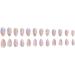 24 Pieces Nude Pink Almond Oval Fake Nails with Pearl Decorations Wearable Fake Nails Full Coverage Nail Tip Press Nails (Color : 01) - Buy Online on GoSupps.com