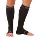 Zensah Ankle/Calf Compression Sleeves- Toeless Socks for Circulation, Swelling for Men and Women X-Large Black