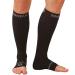 Zensah Ankle/Calf Compression Sleeves- Toeless Socks for Circulation  Swelling for Men and Women Large Black
