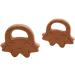 Wendysun 10pcs Cartoon Wood Teether Baby Teething Nursing Toy - Animal Cookies Shape, Natural Beech Teether for DIY Pendant - Buy Online on GoSupps.com