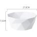 FURLOU Bowl White Rhombus Ceramic Bowl Fruit Salad Bowl Home Dessert Pastry Plate Cooking Dishes Tableware Kitchen Utensils Porcelain Bowls - Buy Online on GoSupps.com