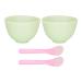 2set Face Mask Applicator Silicone Face Mask Bowl and Stirring Bars Reusable Soft Portable DIY Bowl Brush Set for Skin Care