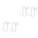 ABOOFAN 4 pcs 1 Set Racks Door White Hat Back Durable Hanging Punch- Clothes Hanger Stainless