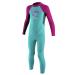 O'Neill Toddler Reactor-2 2mm Back Zip Full Wetsuit 2 Light Aqua/Graphite/Berry