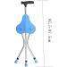 Folding Retractable Crutches Three-Legg Chairs Walking StickLights Canes Lightweight Anti-Skid Hiking Blue 87.5-97.5Cm Climbing Elderly Travelg Everything is fine - Buy Online on GoSupps.com