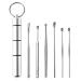 Ear Spoon Earwax Cleaning Tool Suit Storage Box Portable Metal Adult Curette Remover Silver