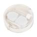 Contact lens case portable with transparent cover contact lens storage box for storage lenses (round) (white)