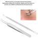 Blackhead & Pimple Removal Tool Stainless Steel Blackhead Removal Tool Kit Curved Tweezers+Looped Double-end Pimple Extractor - Buy Online on GoSupps.com