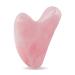 DEAYOKA Rose Quartz Gua Sha Tool - Asian Beauty Secret, for Facial Microcirculation/Removes Toxins/Prevents Wrinkles/Boost Radiance of Complexion - 100% Authentic & Genuine Rose Quartz Pink
