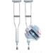 Crutches for Adults Underarm Underarm Crutches for Adjustable The Aluminum Alloy Crutches The Crutches can be Easily Adjusted The Comfortable Handle of The Crutches is Suitable Lucky Star Grey Medium