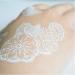 White Lace Henna Temporary Tattoo Stickers - Indian Mehndi for Wedding, Waterproof Body Art for Women and Teens (8 Sheets) - Buy Online on GoSupps.com