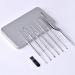 dinio Silver 7Pcs Stainless Steel Ear Pick Spoon Ear Wax Cleaner Health Curette Ear Earwax Remover Cleaning Selection Tools - Buy Online on GoSupps.com