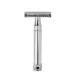 Edwin Jagger Double Edge Safety Razor, Chrome, Regular Handle, 5 blades Chrome Regular Handle