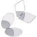 LIUMMRCY Portable Folding Pocket Mirror - Double-Sided Stainless Steel Travel Makeup Mirror | Compact Square Cosmetic Enhancer - Buy Online on GoSupps.com