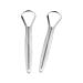 Stainless Steel Tongue Scraper Metal Cleaner Reusable Eco-Friendly F3F2 Tongue Care Brush Mouth Scraper 2 Pack.