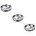OUNONA 3pcs 304 Round Condiments Ramekins Appetizer Plates Soy Dipping Dish Sauce Containers Seasoning Bowl Stainless Steel Dishes Dipping Sauce Bowls Korean Food South Korea re-usable Size 2x3pcs As Shownx3pcs