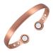ENERCOPPEX 3500 Gauss female magnetic hard band 99.99% pure copper cuff jewelry with 6 magnets (2 oversized magnets 4 magnets) freely adjustable