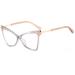Fuqinqingoz glare -free reading glasses blue light blocking oversized computer reader light flat light light level glasses (color: gray size: +300) +300 gray