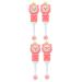 Healvian 4 pieces of children's toothbrush with soft bristles toothbrushes for children cartoon-toothbrush children toothbrush kids toothbrush travel toothbrush toothbrush sleeves for toddlers fruit pink