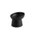 KITCHENLESTAR Small Ceramic Raised Cat Bowls, Tilted Elevated Food or Water Bowls , Stress Free, Backflow Prevention, Dishwasher and Microwave Safe, Lead & Cadmium Free Black