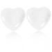 Soulnioi Healing Crystal White Crystal Heart Stone Mini Love Pocket Stone Tumbled Worry Stone for Reiki Meditation Therapy Stress Relief Home Decor - 2Pcs 20mm White_2pcs