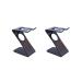 2 x Z-shaped plastic stand for hairdressing salon brush shaving utensils black set of 2 (black)