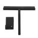 Black Stainless Steel Squeegee for Bathroom Kitchen Car Glass or Mirrors with Hooks Holder