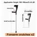 Aluminum Forearm Crutches Walking Lightweight Ergonomic Handles Crutches for Adults Foldable and Easy to Carry for Elderly/Disabled People powerfully Prosperous - Buy Online on GoSupps.com