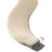 Buy SEGO TAPE Hair Extensions - 20 Tressen Remy Hair Platinum Blonde #60 12 (30cm) with 10 Free Tapes - 40g - Fast International Shipping - Buy Online on GoSupps.com