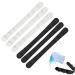 Ear hooks 6 pieces of anti-slip silicone earbound rubber band Extraution belt for ear protection gait adjustable hook ear straps for adults and children A / black & white