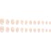 Justotry 24 Pcs Swirl Oval Short White French Press on Fake Nails - Trendy Round Almond Medium Stick on Nails with Nail Glue for Women's Nail Art - Buy Online on GoSupps.com