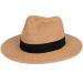 MAYLISACC Sun Hats for Men Wide Brim Panama Hat Beach Hat Straw Hats for Men Sun Protection Foldable Men Fedora Hats UPF50 Khaki Medium